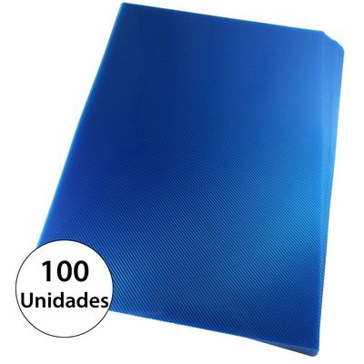 Capa para encadernação A3 Azul PP Line 0,30mm 100un