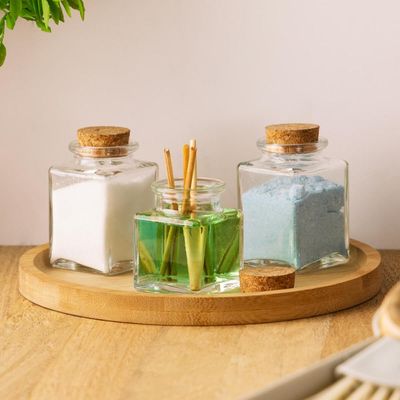 2 Mini Potinhos Porta Temperos 90ml Lyor com Tampa de Rolha Pote para Lembrancinha