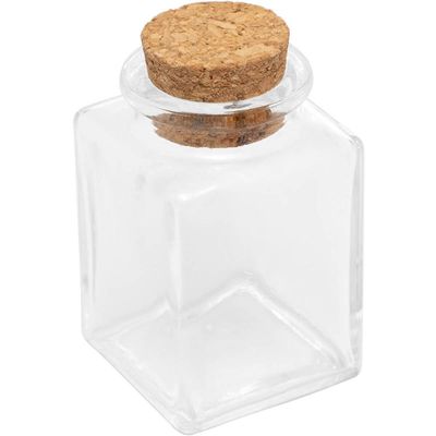 2 Mini Potinhos Porta Temperos 90ml Lyor com Tampa de Rolha Pote para Lembrancinha