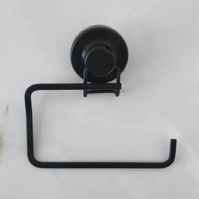 Toalheiro com Ventosa Preto Fosco Porta Toalha de Rosto para Banheiro Lavabo Faciliti