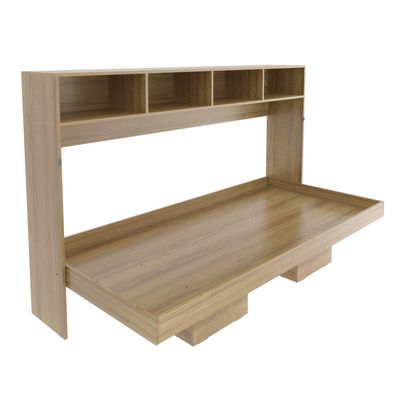 Cama Articulada Horizontal 94,5x195,8x121,6cm Solteiro Nichos Amêndoa CM8020 Tecnomobili