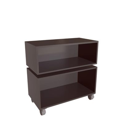 Gabinete Suspenso 80cm Alice Grafite com Balcão e 2 Gavetas Com 1 Basculante Para Banheiro Sem Cuba