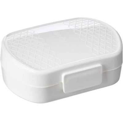 Porta Cotonetes com Elástico Interno e Saboneteira Portátil para Viagens Branco Crippa