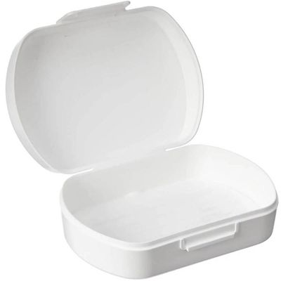 Porta Cotonetes com Elástico Interno e Saboneteira Portátil para Viagens Branco Crippa