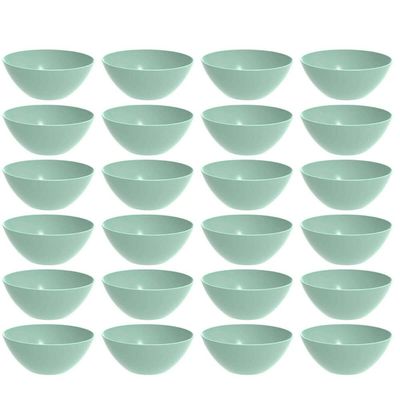Kit 24 Tigelas Redondas 2,3L Travessa Verde Menta Servir Salada Sobremesa Crippa