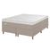 Cama Box Queen Size Umaflex Milão Bipartida com Revestimento em Malha + Colchão com Euro Pillow e Molas Ensacadas Bege e Branco