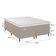 Cama Box Queen Size Umaflex Milão Bipartida com Revestimento em Malha + Colchão com Euro Pillow e Molas Ensacadas Bege e Branco