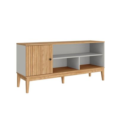 Rack com 1 Porta e 1 Prateleira para TV de até 55 Polegados MDP Mel Off White MB 1056