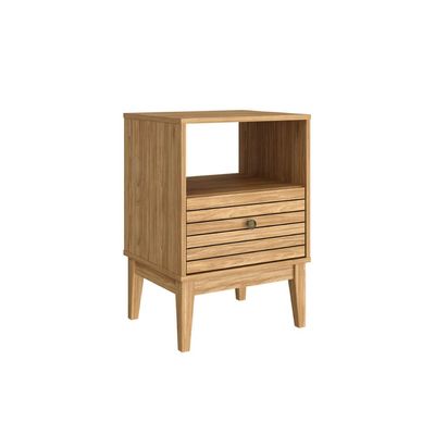 Mesa de Cabeceira com 1 Nicho e 1 Gaveta MDP Mel MB 1041 Movelbento