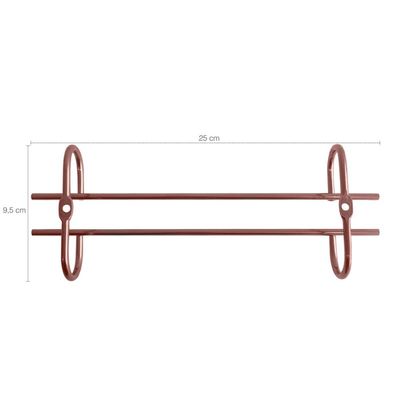 Kit 2 Porta Taças 25cm Rose Gold Suporte Organizador de Taças Suspenso Armário Bar Adega