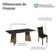 Conjunto Sala De Jantar Mesa Tampo De Vidro 6 Cadeiras Rustic Preto Viola Madesa Sintético