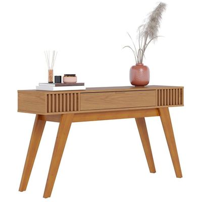 Kit Aparador Para Sala De Estar Com Mesa De Centro Delta C04 Freijó Off White Matte - Lyam Decor