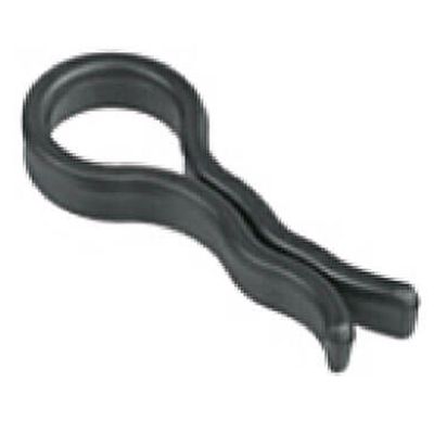 Kit 144 Presilhas para Calça Clips Prendedores de Cabides 8x2cm Pretos Plásticos