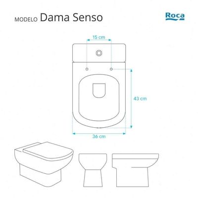 Tampa De Vaso Dama Senso Branco Para Bacia Roca