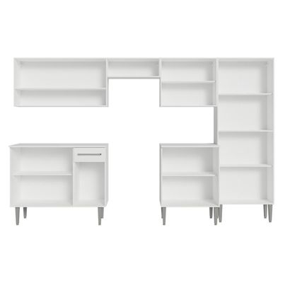 Armário De Cozinha Completa 293cm Branco Emilly Madesa 09