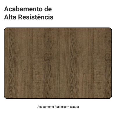 Mesa De Jantar Retangular Com Tampo De Vidro Rustic 5329 Madesa Rustic