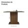 Mesa De Jantar Retangular Com Tampo De Vidro Rustic 5329 Madesa Rustic