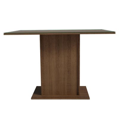 Mesa De Jantar Retangular Com Tampo De Vidro Rustic 5329 Madesa Rustic