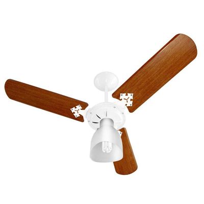 Ventilador De Teto Venti-delta New Delta Light Branco Com 3 Pás Mogno 220v 220V