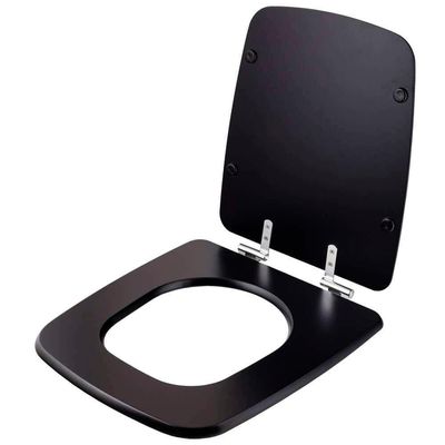Tampa De Vaso Sanitario Com Amortecedor Boss Matte Black Preto Fosco Para Bacia Incepa