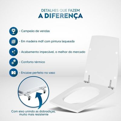 Tampa De Vaso Nuage Preto Para Bacia Incepa