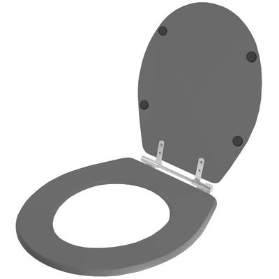 Tampa De Vaso Avalon Cinza Quartzo (cinza Escuro) Para Louça Ideal Standard