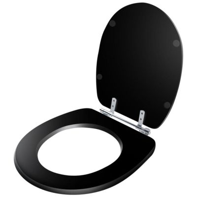 Tampa De Vaso Acrilico Aspen Preto Para Bacia Deca 6lpf