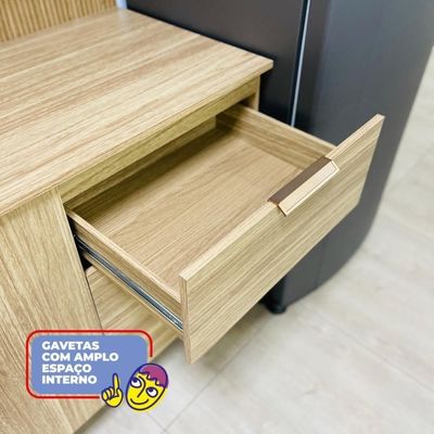 Armário De Cozinha Completa Com Balcão Com Tampo 10 Portas Glam Freijó-vanilla-com Ripado