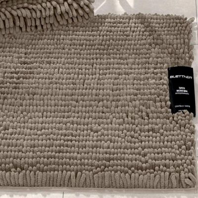 Tapete Buettner Microfibra Antiderrapante Chenille Ginko 60cmx90cm Areia
