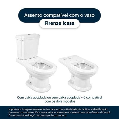 Tampa De Vaso Firenze Preto Para Bacia Icasa 6lpf