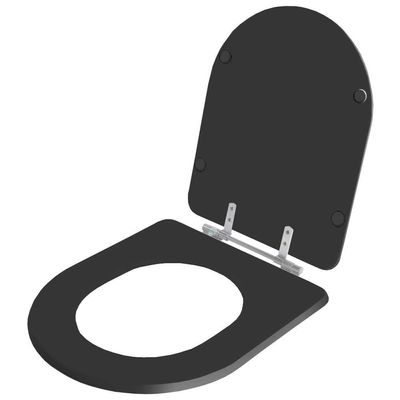Tampa De Vaso Firenze Preto Para Bacia Icasa 6lpf