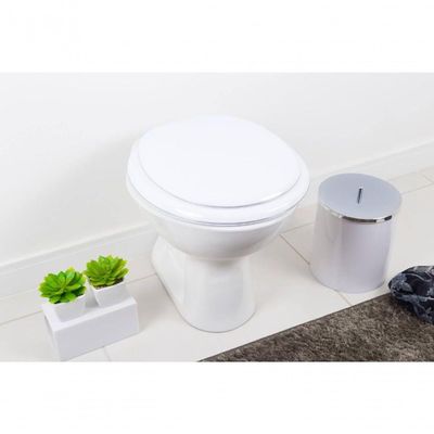 Tampa De Vaso Sanitario Almofadada Flamingo Branco Para Bacia Incepa