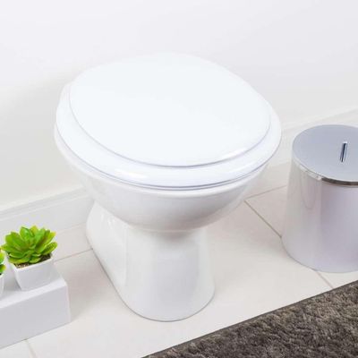 Tampa De Vaso Sanitário Almofadado Uni Branco Para Bacia Celite