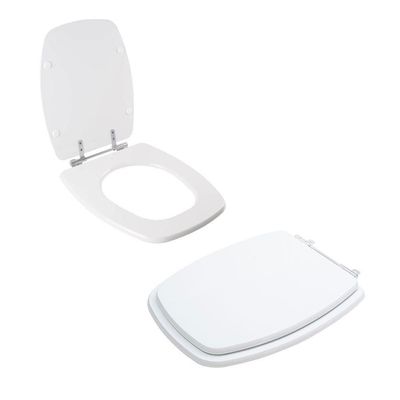 Tampa Vaso Sanitário Madeira Laqueada Amarilis Branco Para Bacia Fiori