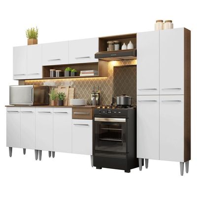 Armário De Cozinha Completa 293cm RusticEmilly Madesa 01