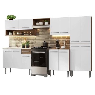 Armário De Cozinha Completa 293cm Emilly Madesa 09