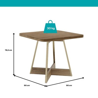 Conjunto Sala De Jantar 4 Cadeiras Charlotte Carraro Carvalho Dourado