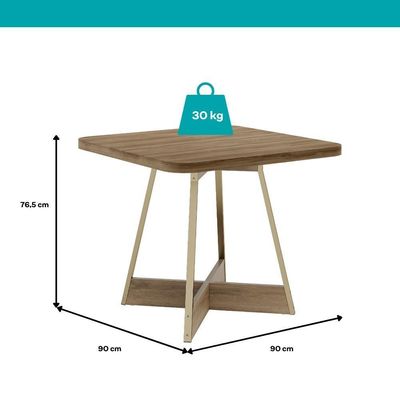 Conjunto Sala De Jantar 4 Cadeiras Servian Carraro Carvalho Dourado