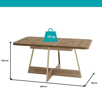 Conjunto Sala De Jantar 6 Cadeiras Roses Carraro Carvalho Dourado