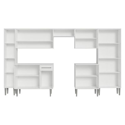 Armário De Cozinha Completa 325cm Branco Emilly Madesa 02
