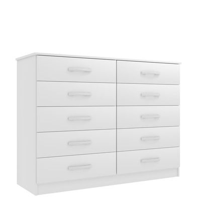 Closet Lisboa Com Cômoda 10 Gavetas Premium Marbela - Branco