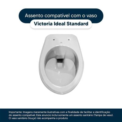 Tampa De Vaso Em Mdf Victoria Branco Para Bacia Ideal Standard