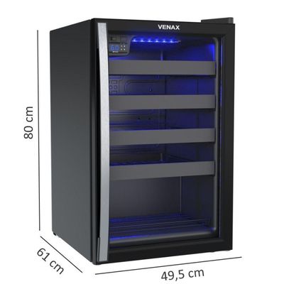 Adega Climatizada Venax Piubella 100 82L 24 Garrafas Preto - 110V