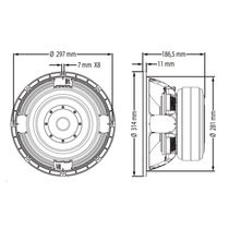 Alto-falante Competição 1300w 12 Pol 2 Ohms Wf300-4600b2 Atk