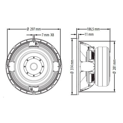 Alto-falante Competição 1300w 12 Pol 2 Ohms Wf300-4600b2 Atk
