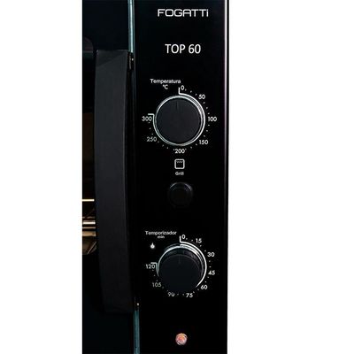 Forno Elétrico Bancada Top 60 Fogatti Preto 110v