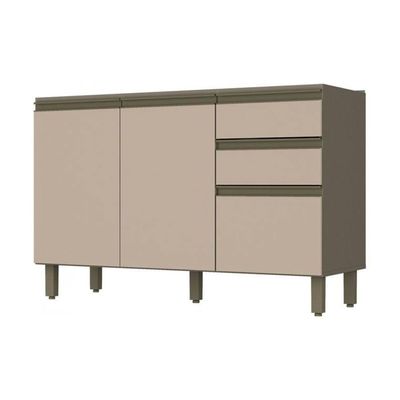 Cozinha Modulada 6 Peças Sem Tampo Connect Henn Duna/cristal