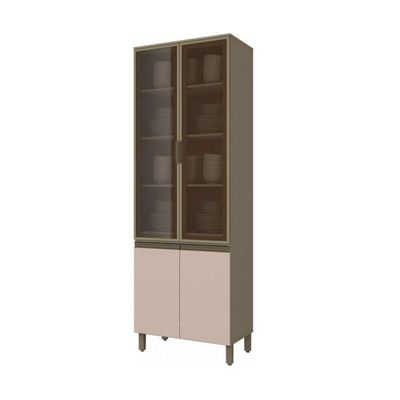 Cozinha Modulada 6 Peças Sem Tampo Connect Henn Duna/cristal