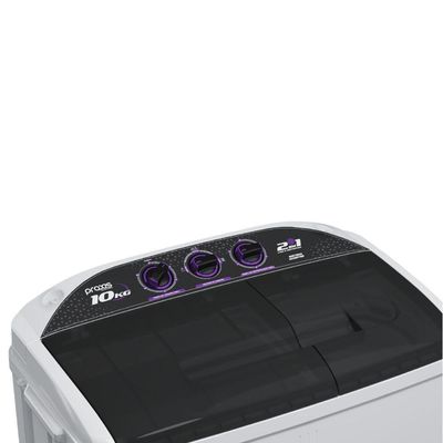 Máquina De Lavar Twin Tub Praxis 10kg 2 Em 1 Lava E Centrifuga Branca 220V