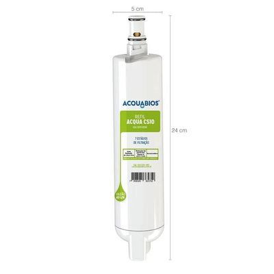Kit 2 Refil Acqua Filtro Purificador de Água Elétrico CS10 Ultrafiltração Consul Facilite Acquabios